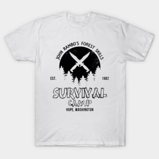 John Rambo Forest Skills Survival Camp First Blood T-Shirt